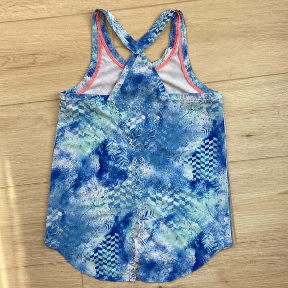 Ivivva tank top racerback laser cut vented lace edging size 10 - Picture 3 of 8